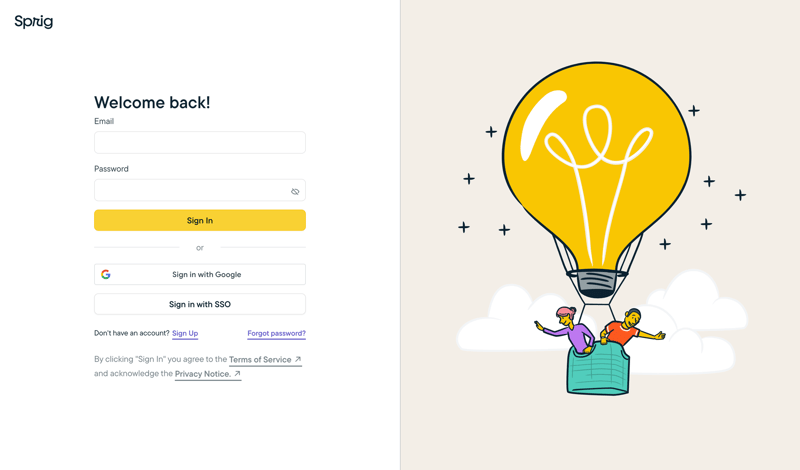 Sprig
			             ux ui design