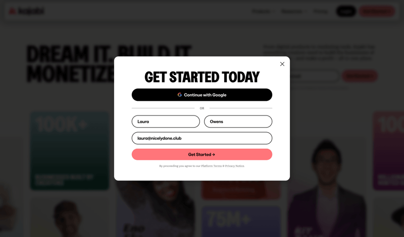 Kajabi
			        ux ui design