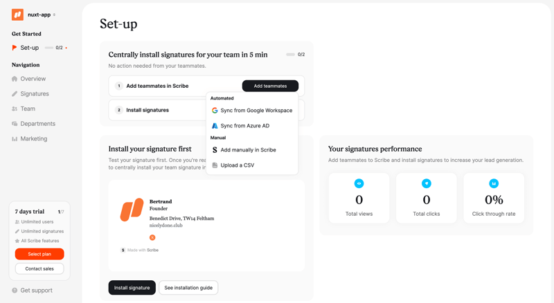Scribe
			       ux ui design