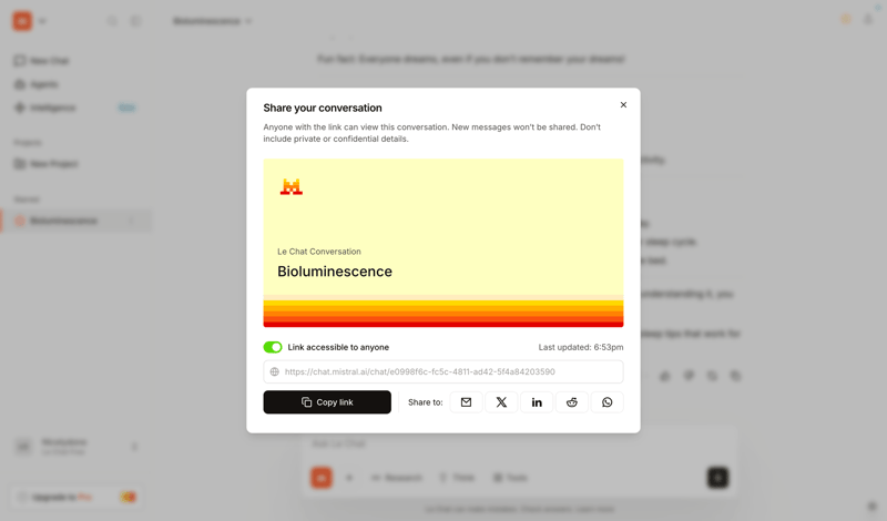 Mistral screen example