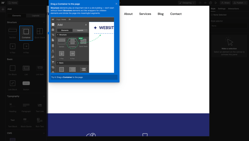 Webflow
			        ux ui design