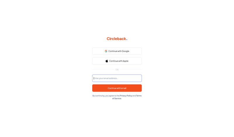 Circleback
			   ux ui design