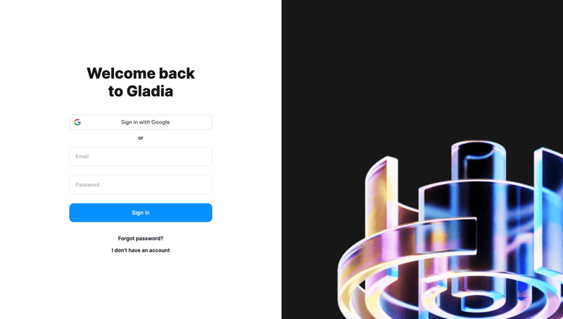 Gladia
			          ux ui design