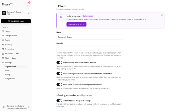 Fyxer screen example