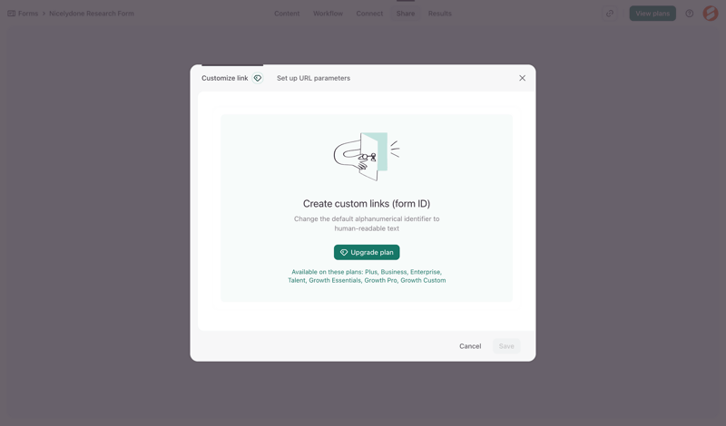 Typeform screen example