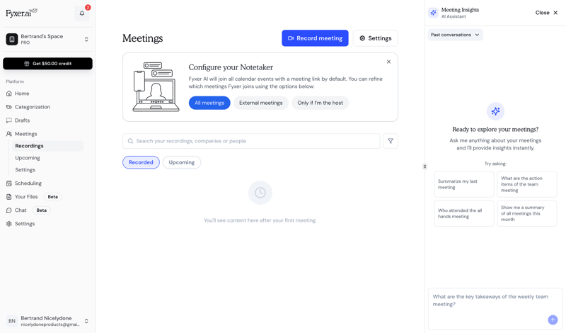 Fyxer screen example