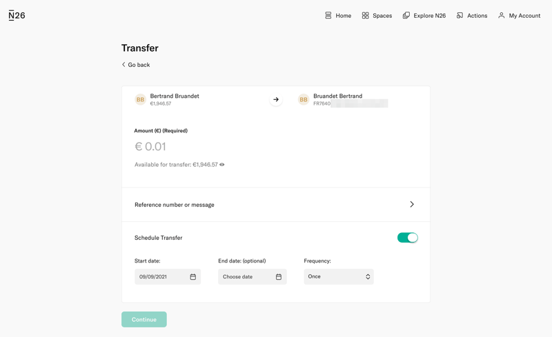 N26
			    ux ui design
