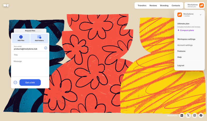 WeTransfer
			          ux ui design