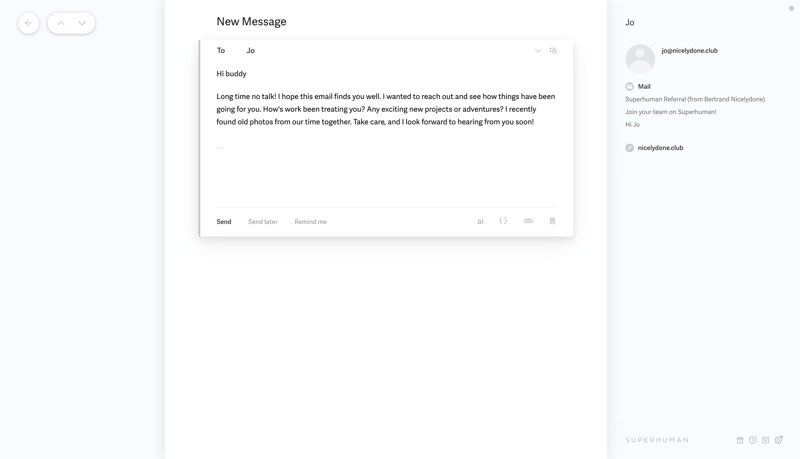 Superhuman
			       ux ui design