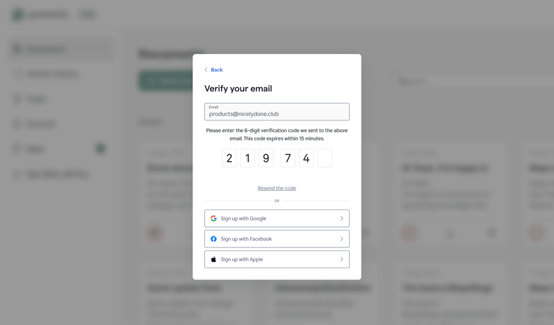 Grammarly screen example
