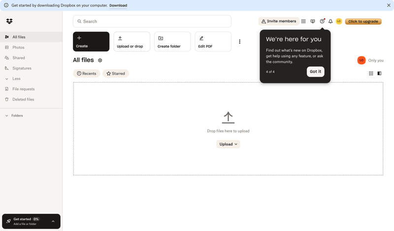 Dropbox
			                       ux ui design