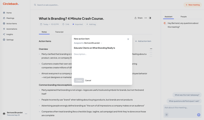 Circleback
			   ux ui design