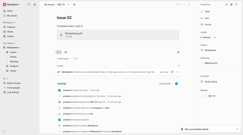 Linear
			         ux ui design
