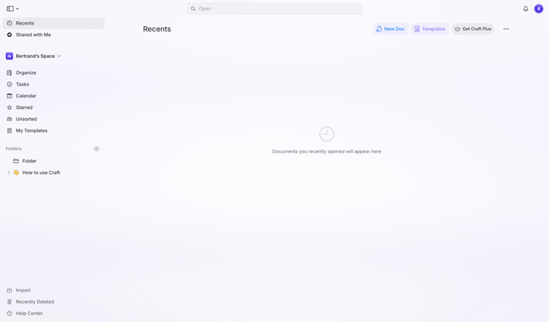 Craft screen example