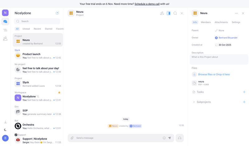 Orchestra screen example