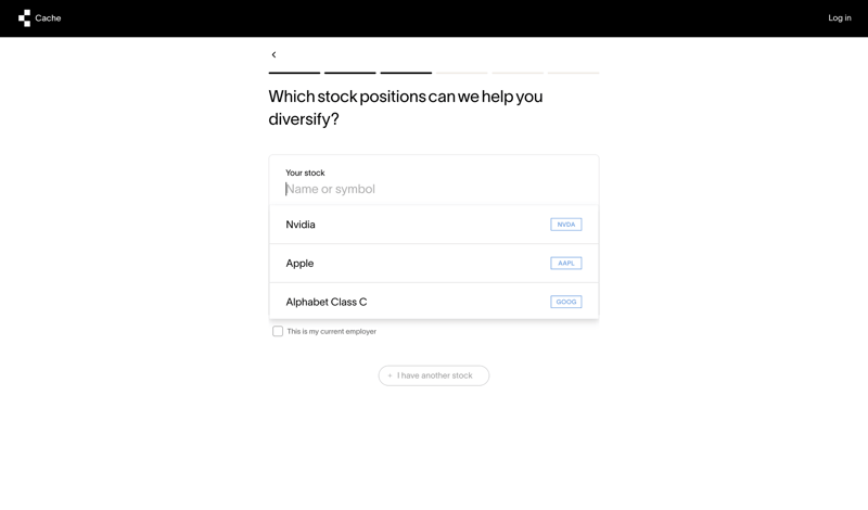 Cache screen example