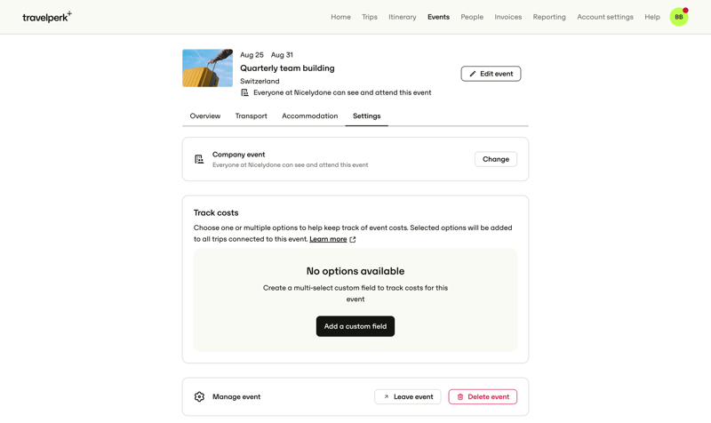 Travelperk screen example