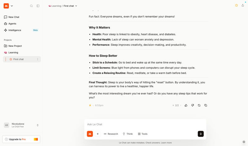 Mistral screen example