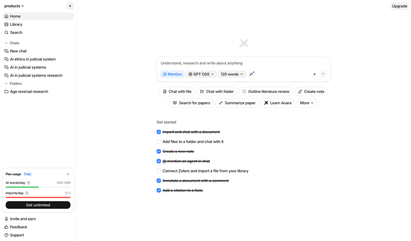 Anara screen example