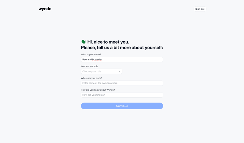 Wynde
			  ux ui design