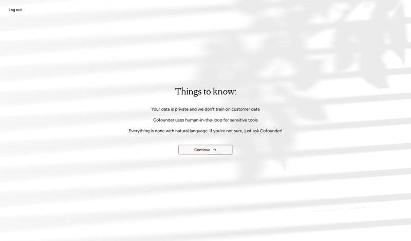 Cofounder screen example