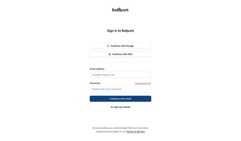 Ballpark
			           ux ui design