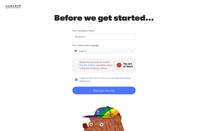 Homerun
			       ux ui design