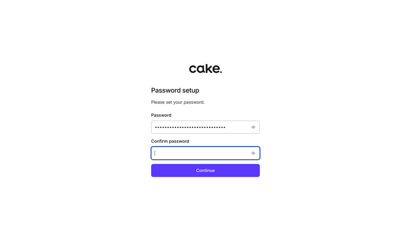 Cake screen example