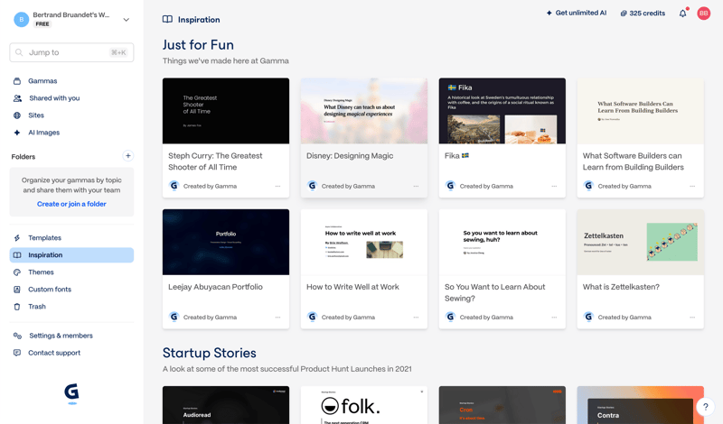 Gamma screen example