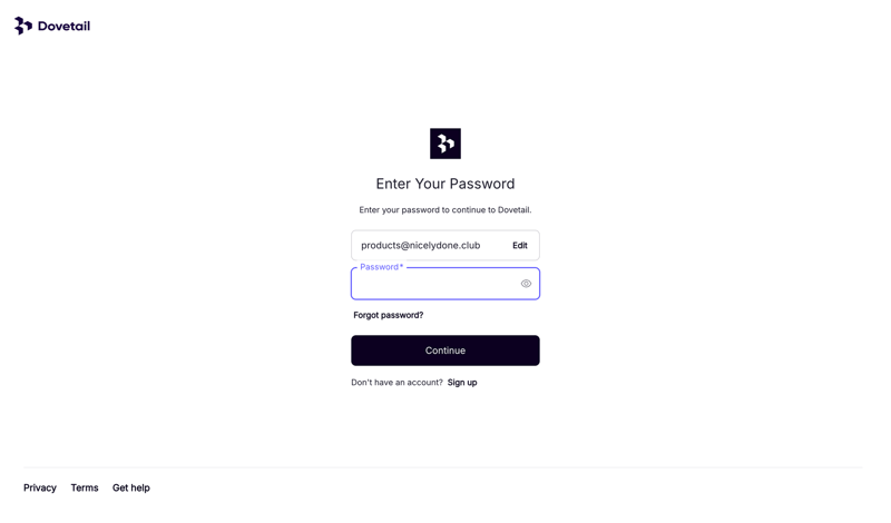 Dovetail screen example