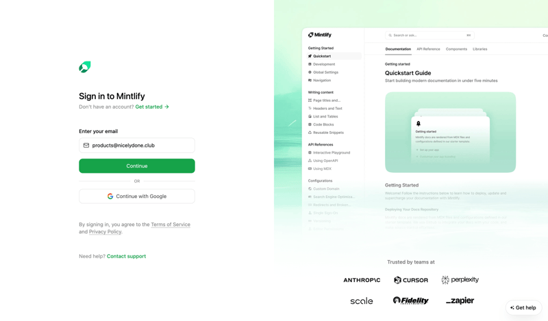 Mintlify
			                ux ui design