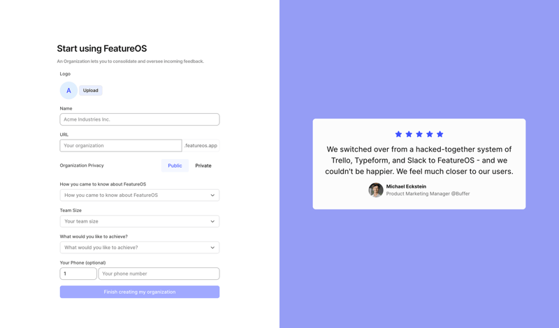 FeatureOS
			      ux ui design