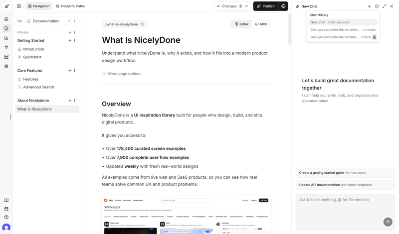 Documentation.AI screen example