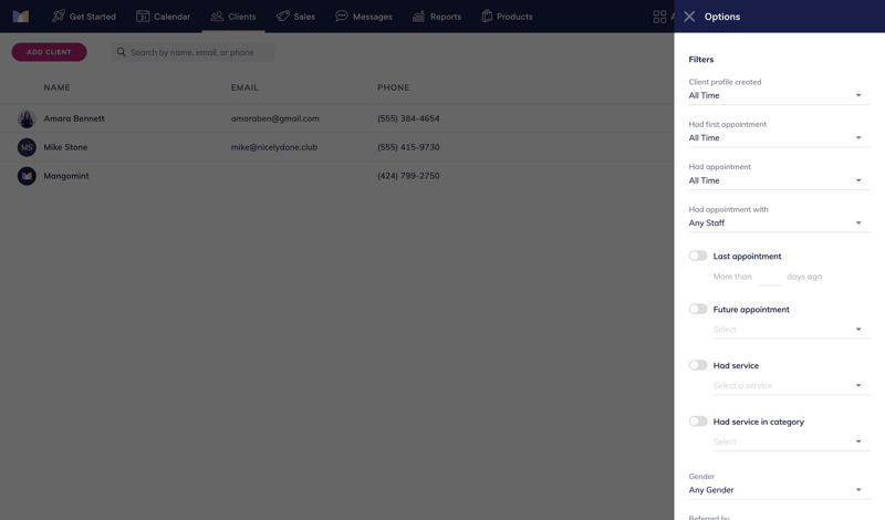 Mangomint screen example