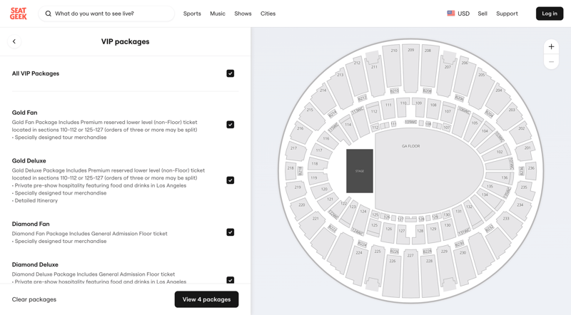 SeatGeek
			      ux ui design