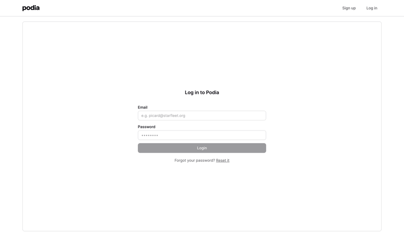 Podia
			            ux ui design