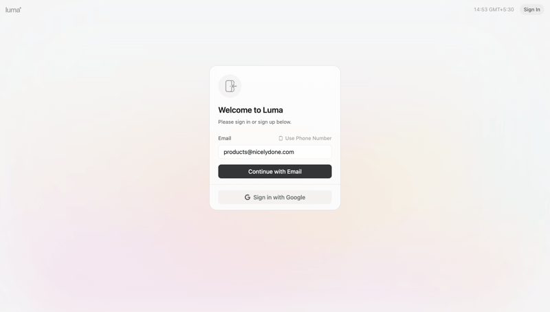 Luma
			          ux ui design