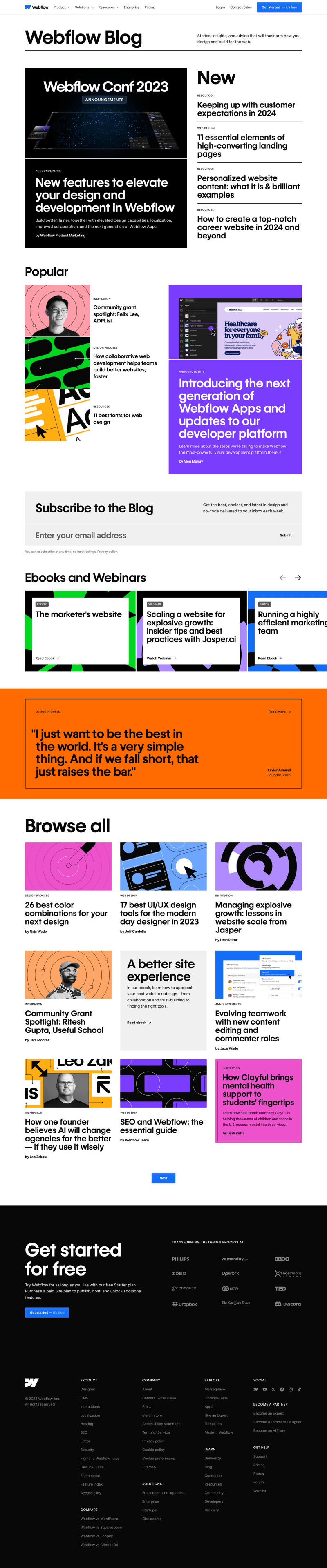 Webflow
			     ux ui design