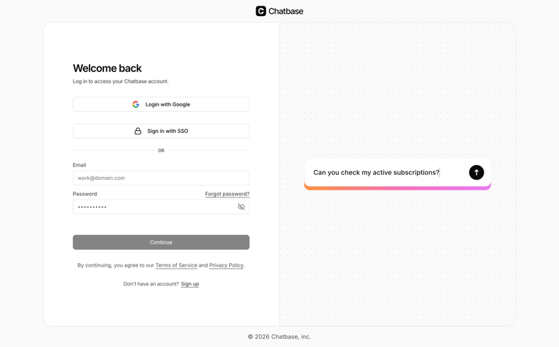 Chatbase screen example