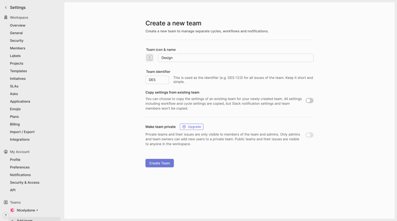 Linear
			       ux ui design