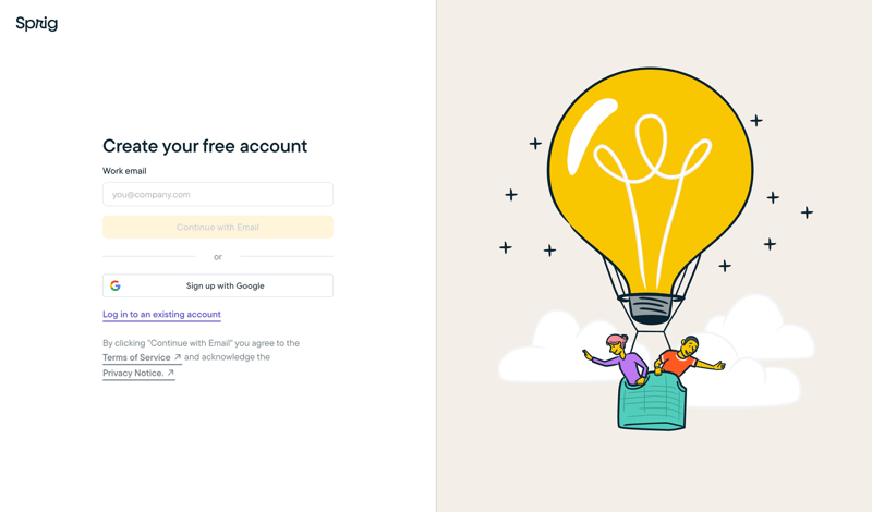 Sprig
			            ux ui design