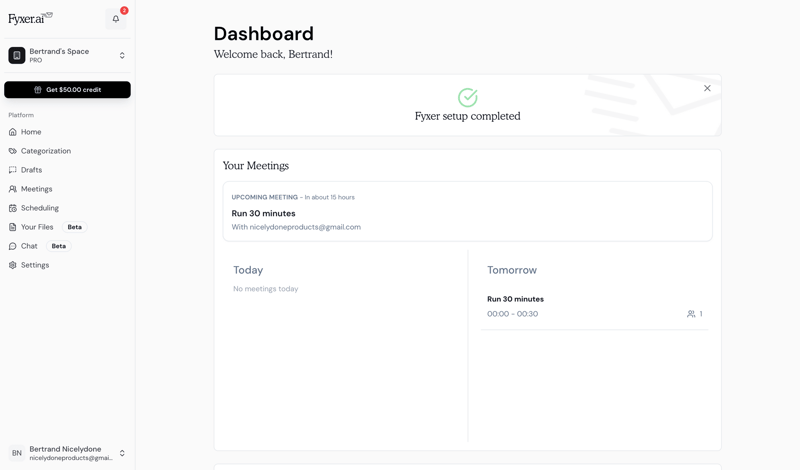 Fyxer screen example