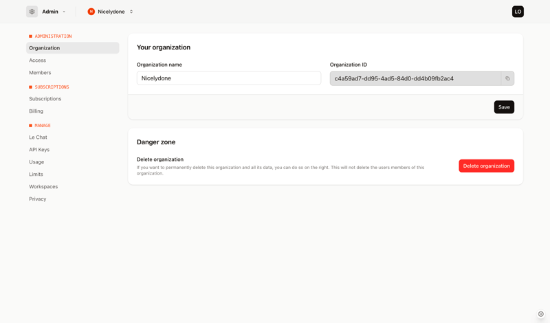 Mistral screen example