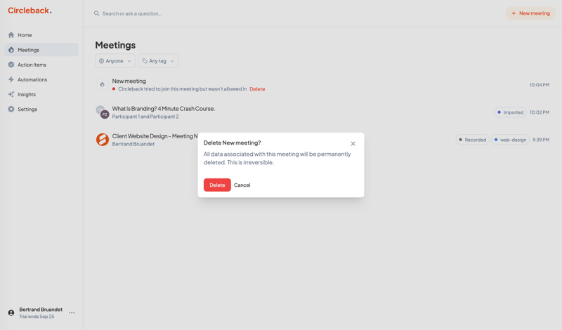 Circleback
			   ux ui design
