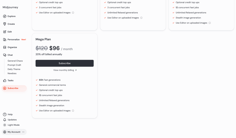 Midjourney screen example