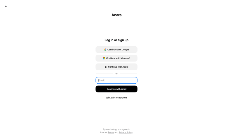 Anara screen example