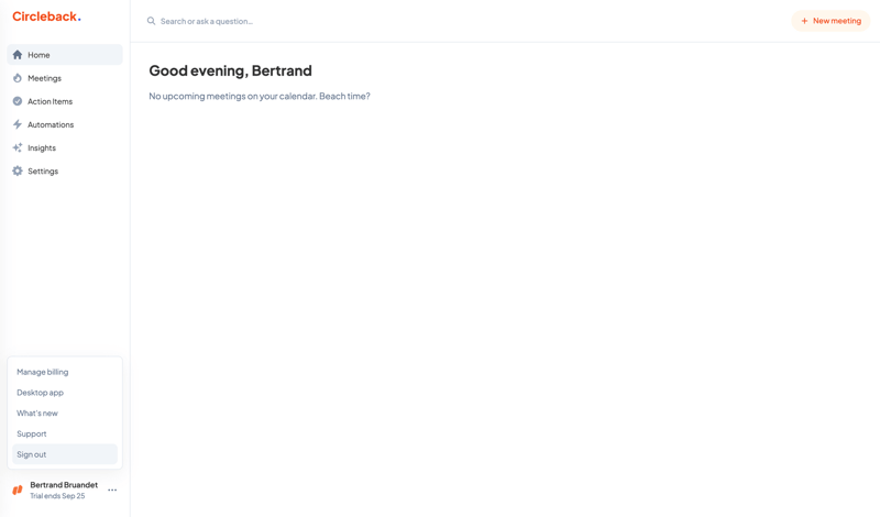 Circleback
			  ux ui design