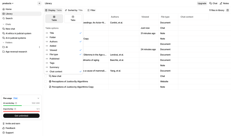 Anara screen example