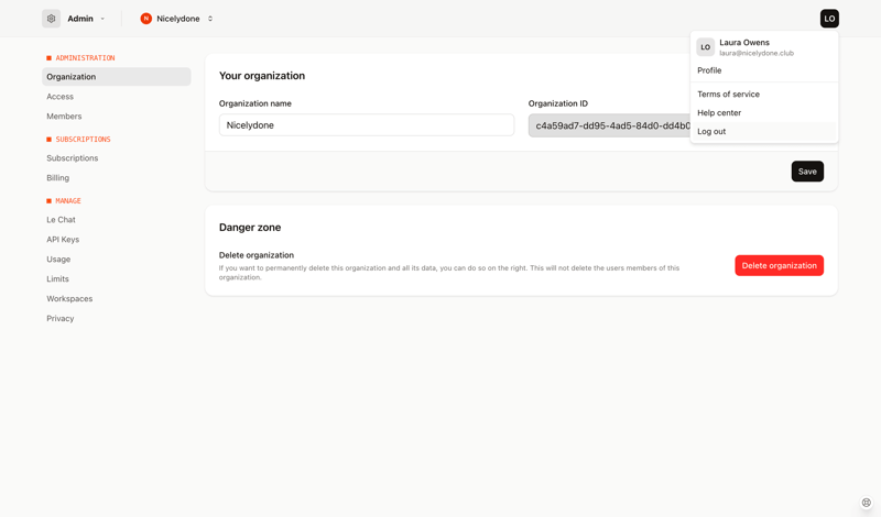 Mistral screen example
