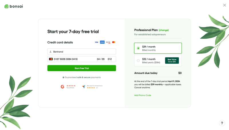 Bonsai
			                  ux ui design
